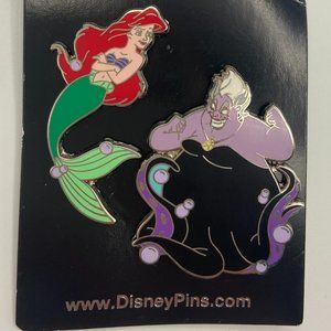 The Little Mermaid - Ariel and Ursula - 2 Enamel Pin Set